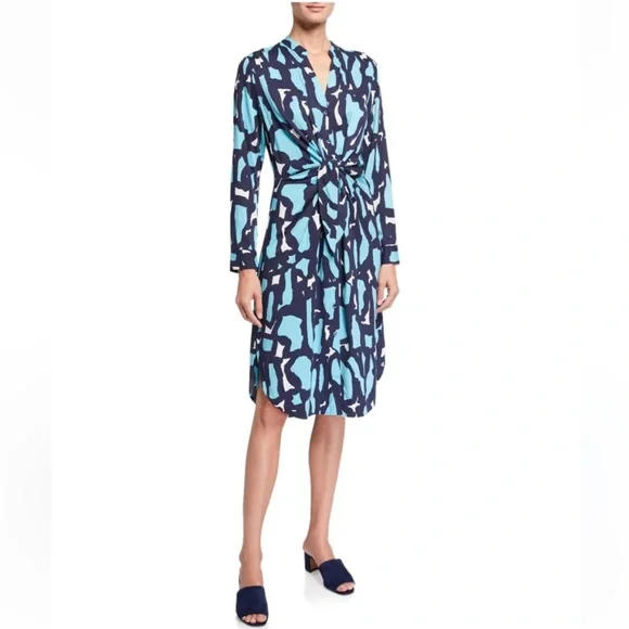 blue giraffe print dress Regal Giraffe Women's Halter Dress – Harlow & Lloyd main image 1
